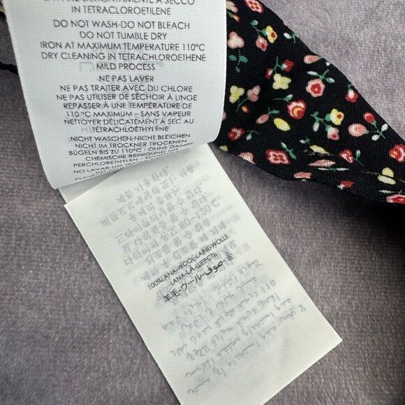 GUCCI X Liberty Black/Multicolor Wool Floral Print Twilly - Picture 7 of 8